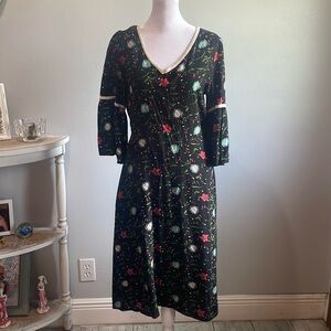 [Stevie & Co] Black Floral Boho Midi Dress - Size Large